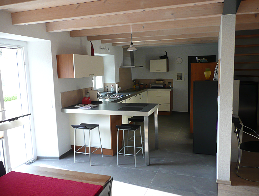 Cuisine Remise en valeur d'une villa à Courtételle - Impact SA