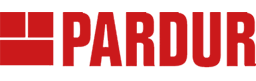 Das Wort „Pardur“ ist in roten Buchstaben auf weißem Hintergrund geschrieben.