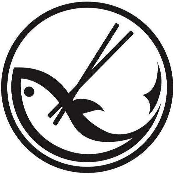 Sigle avec le poisson du logo du restaurant Yummy