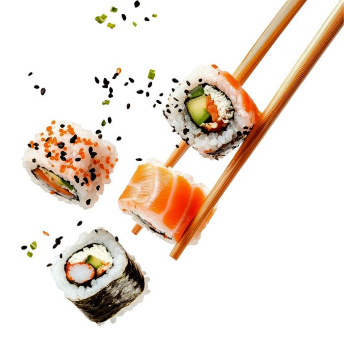 Baguettes chinoises et makis