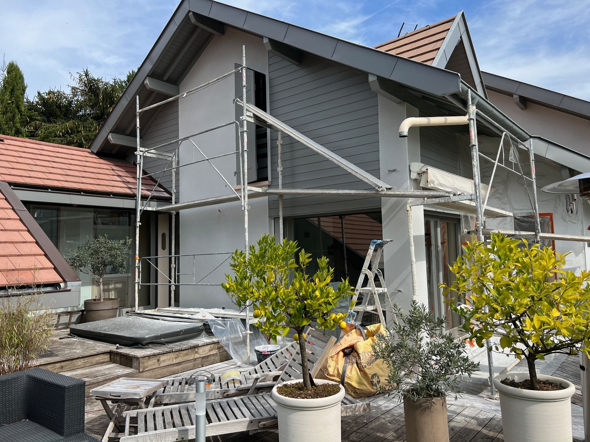 Réalisation rénovation finition grattée 1