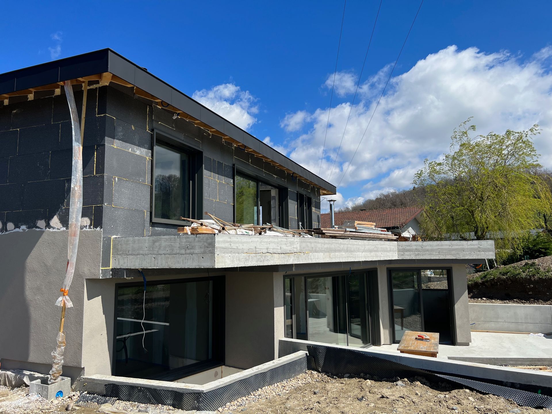 Réalisation isolation extérieur enduit gratté 4