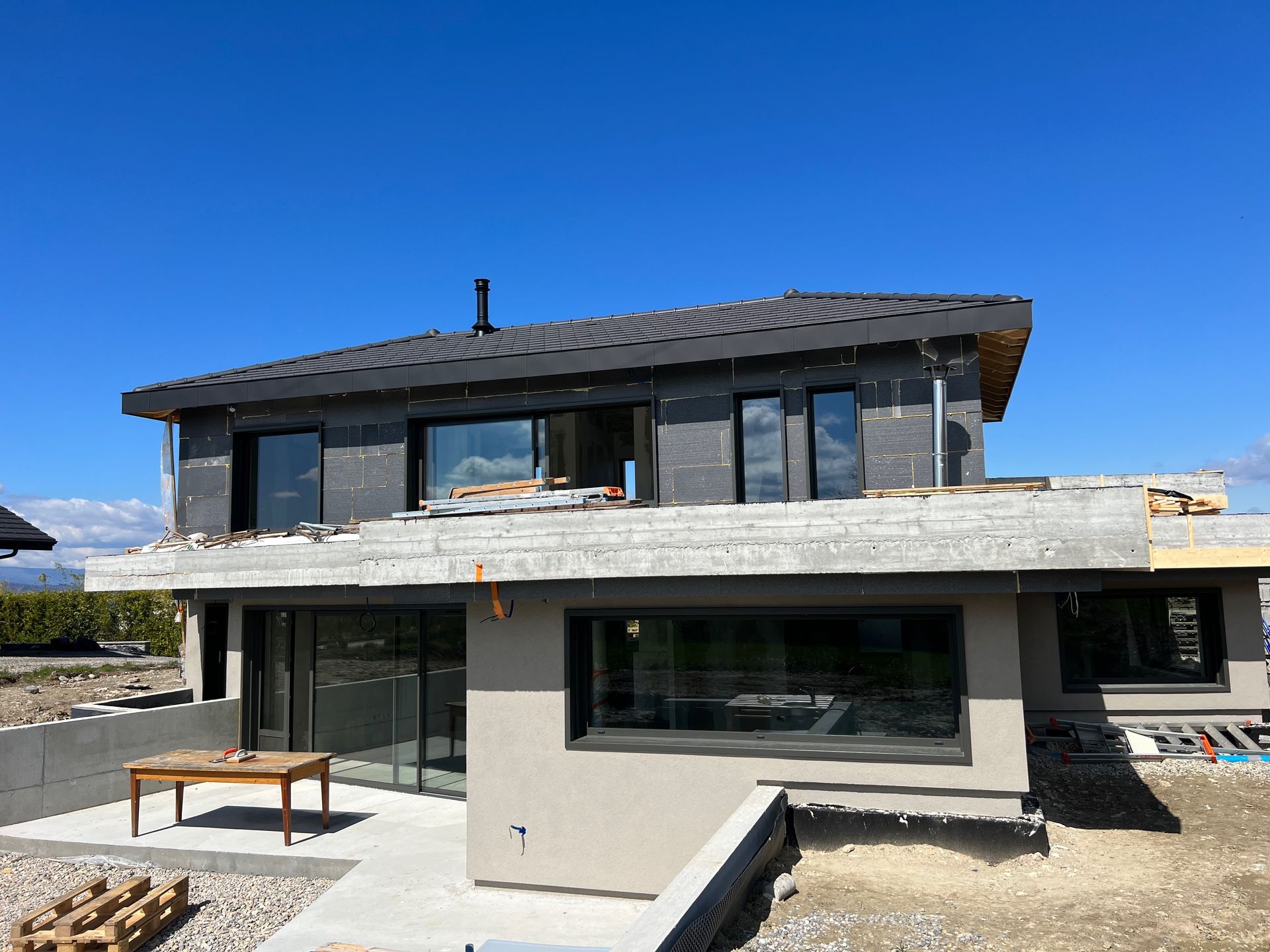 Réalisation isolation extérieur enduit gratté 2