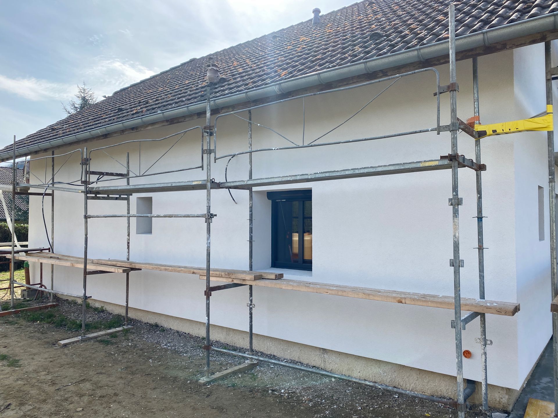 Réalisation enduit grésé sur isolant 4