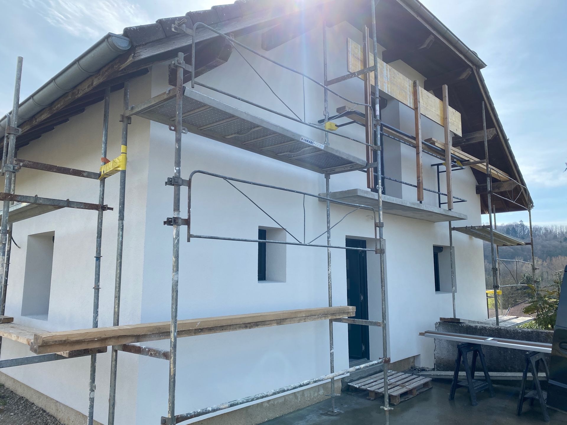 Réalisation enduit grésé sur isolant 3