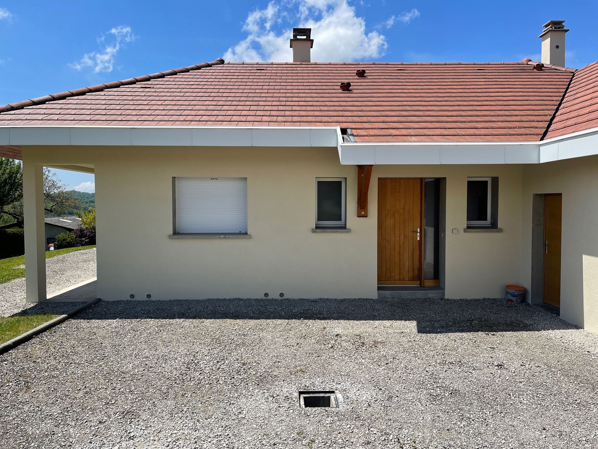 Réalisation enduit grésé taloché sur rénovation 3