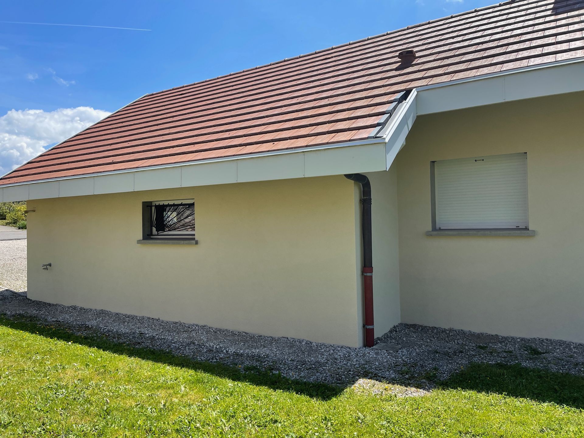 Réalisation enduit grésé taloché sur rénovation 1