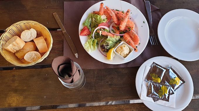 Salade de la mer avec des crevettes