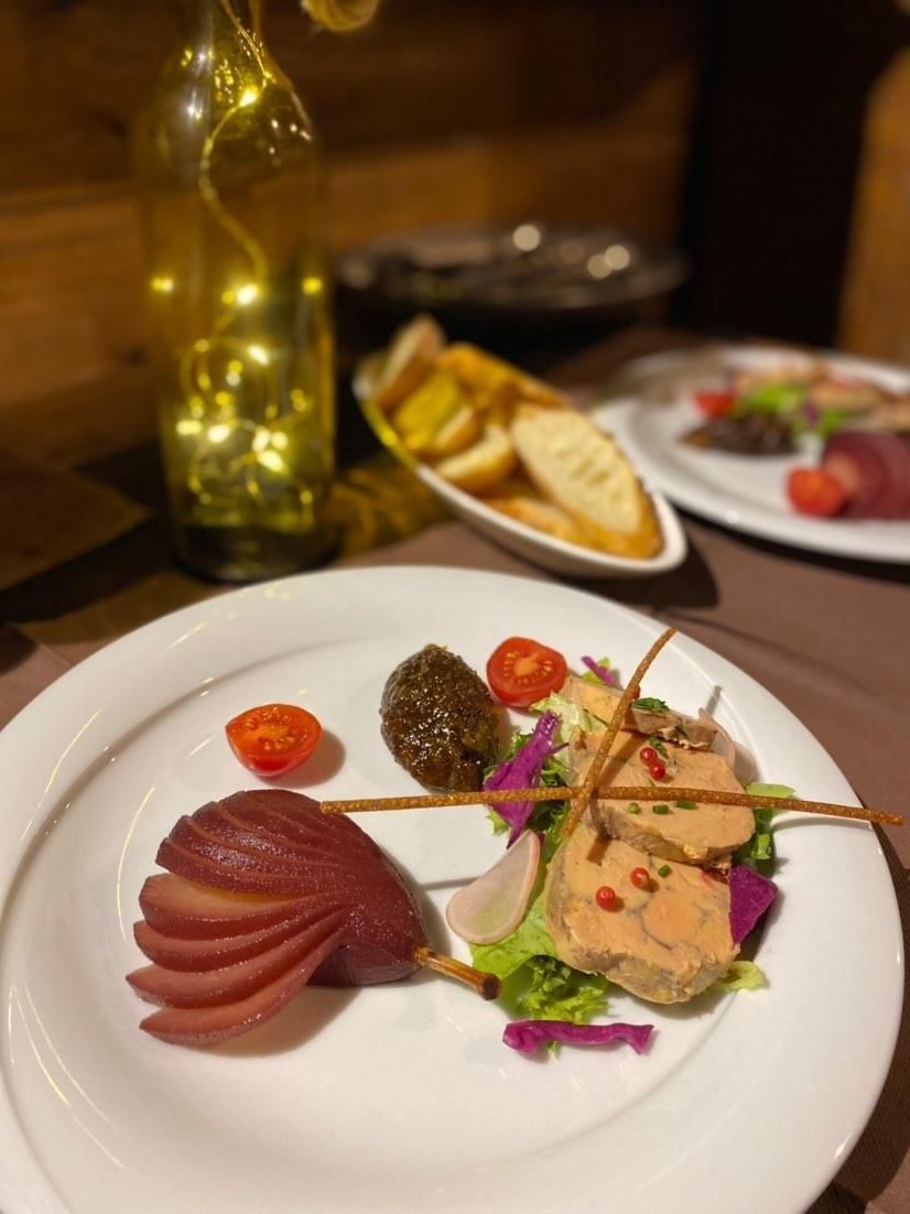 Assiette avec une entrée