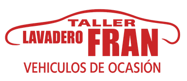 Red logo with "TALLER LAVADERO FRAN" and "VEHICULOS DE OCASION" inside a car outline.