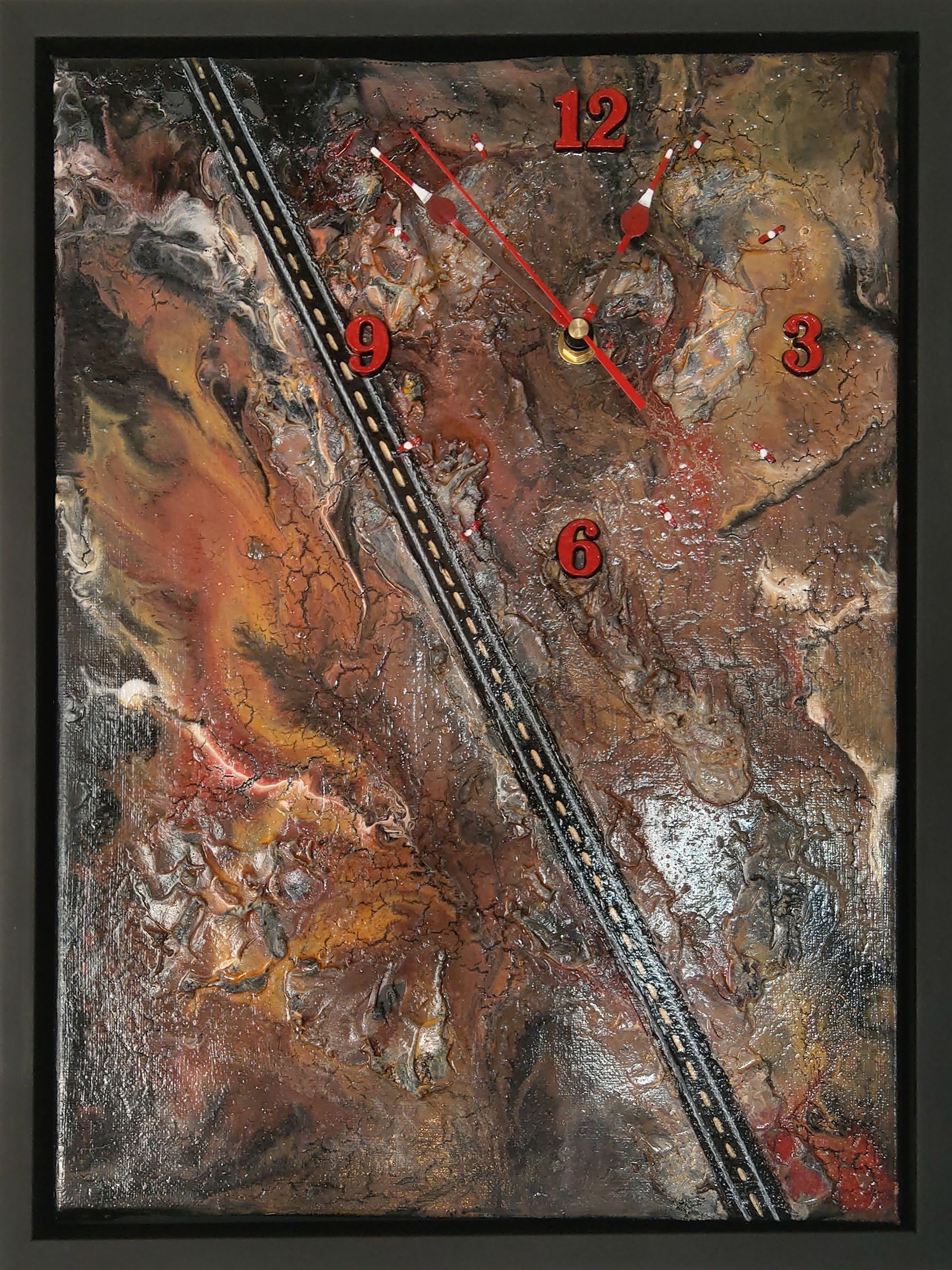 Montre déco murale artisanale originale