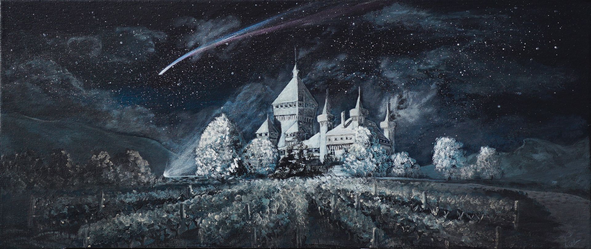 acrylique paysage typique suisse