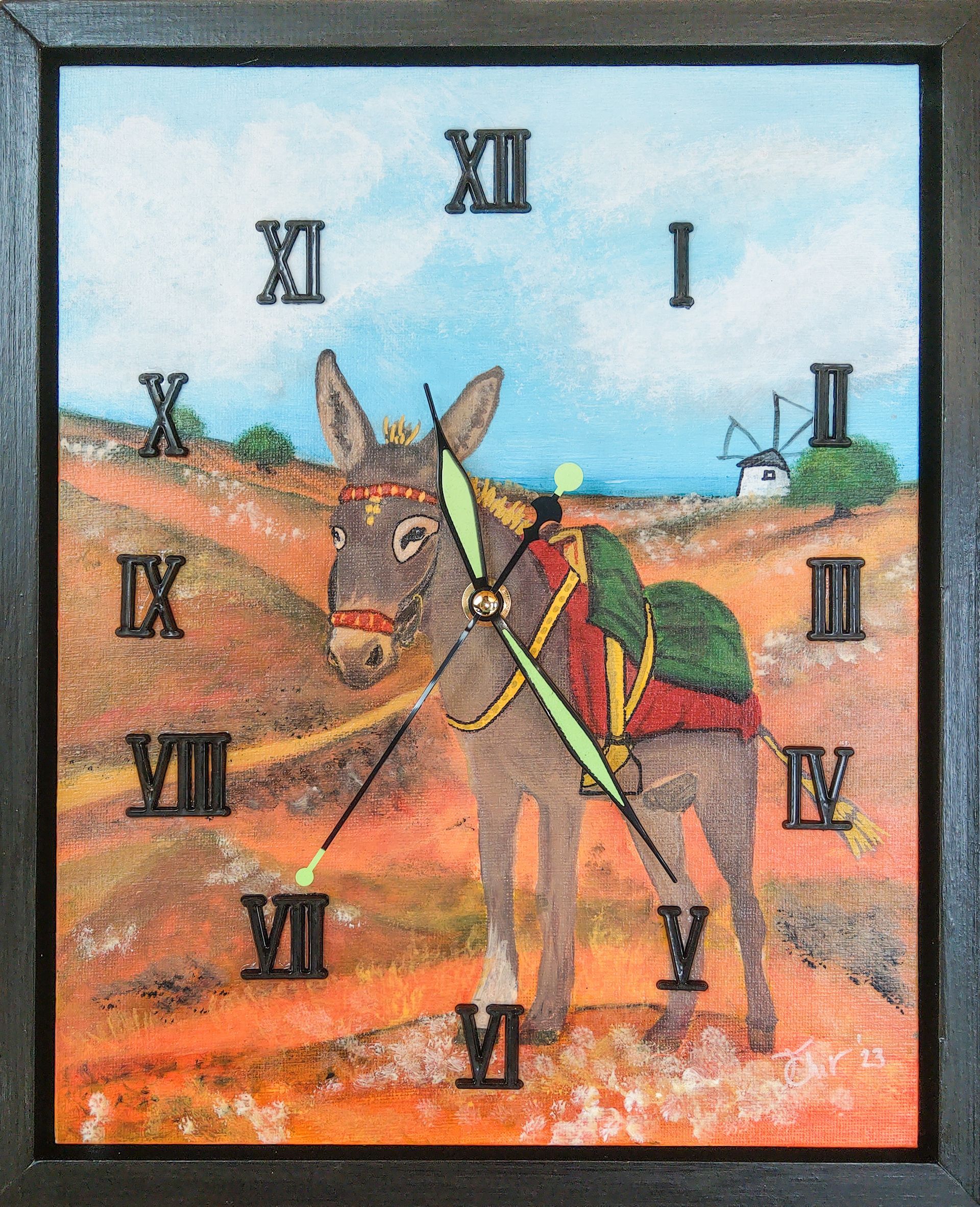 Montre déco murale artisanale originale