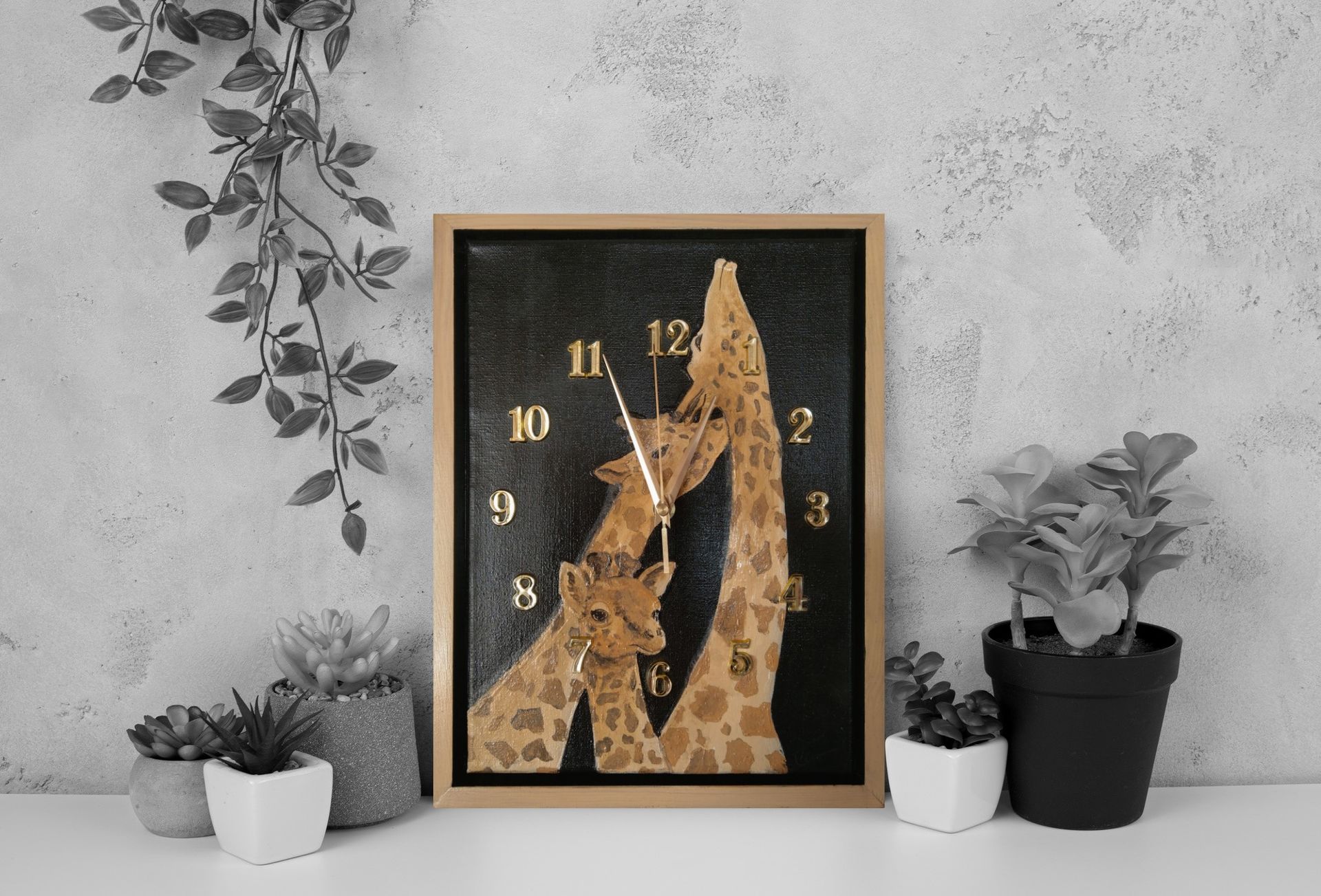 Montre déco murale artisanale originale