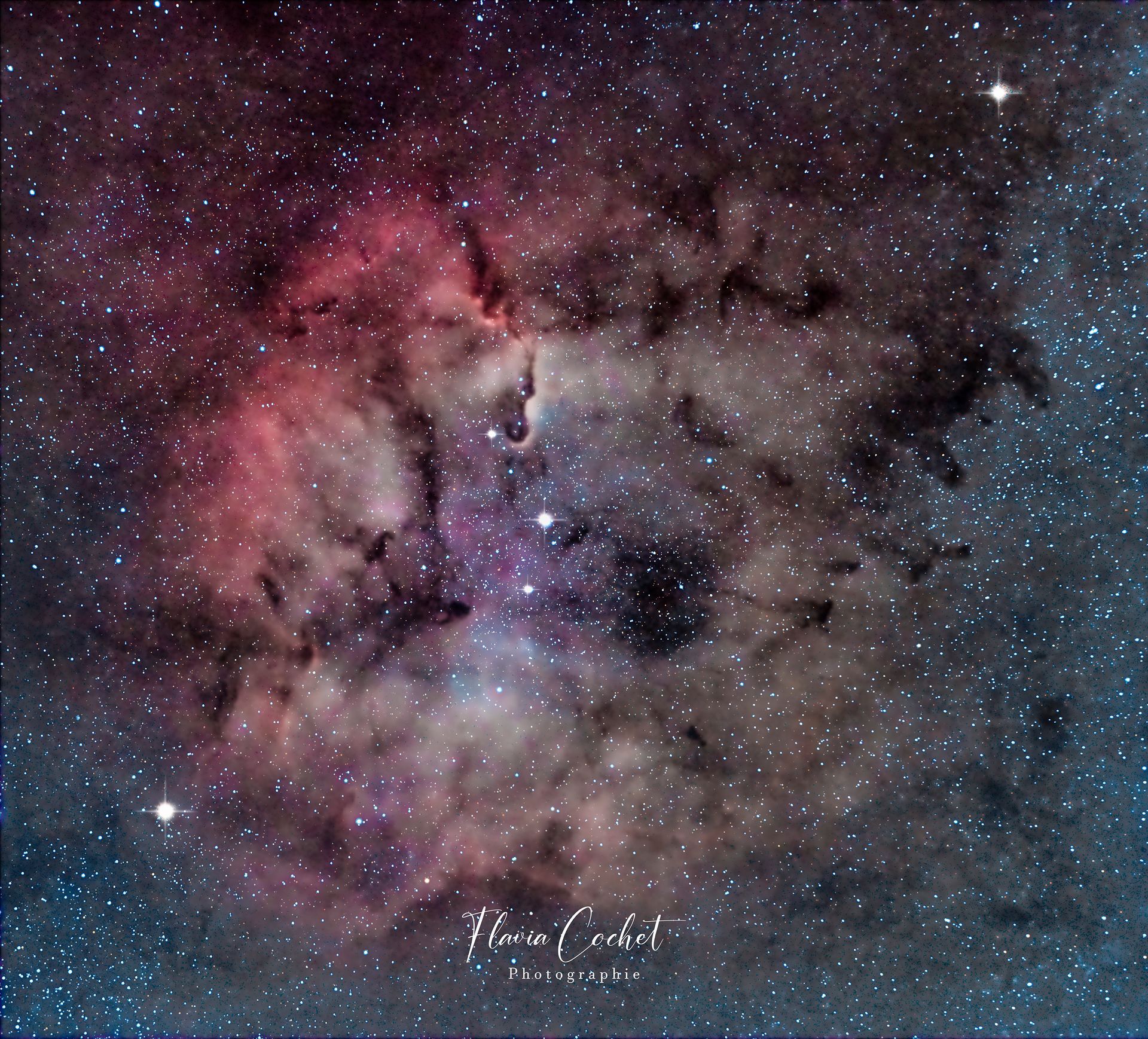 astrophoto vu depuis le sol de suisse romande