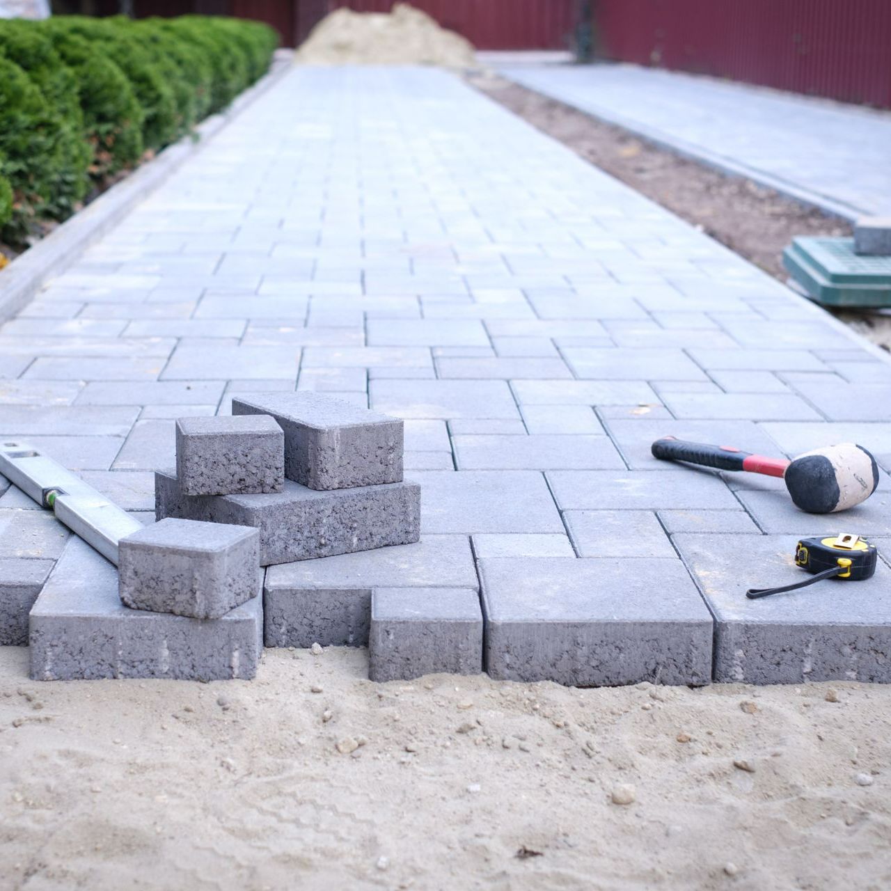 Création d'une allée en pavé