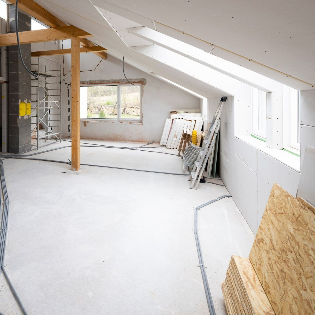 Travaux d'aménagement des combles