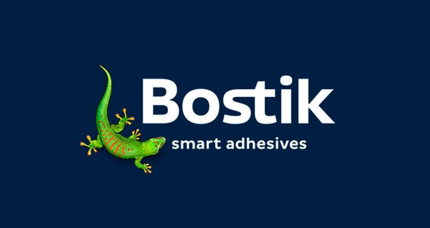 El logotipo de los adhesivos inteligentes Bostik tiene un lagarto.