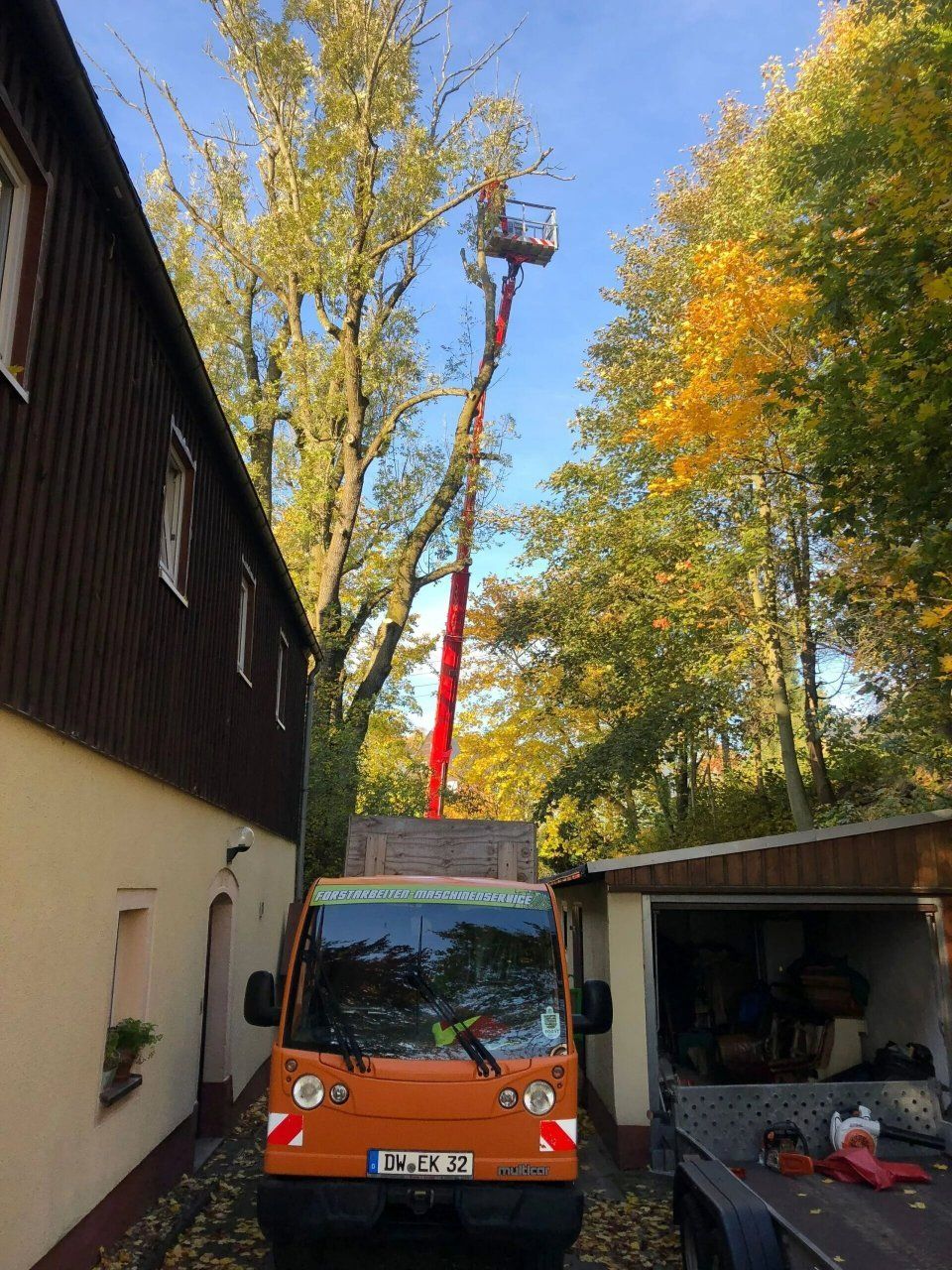 Baumschnitt von Forstarbeiten und Maschinenservice