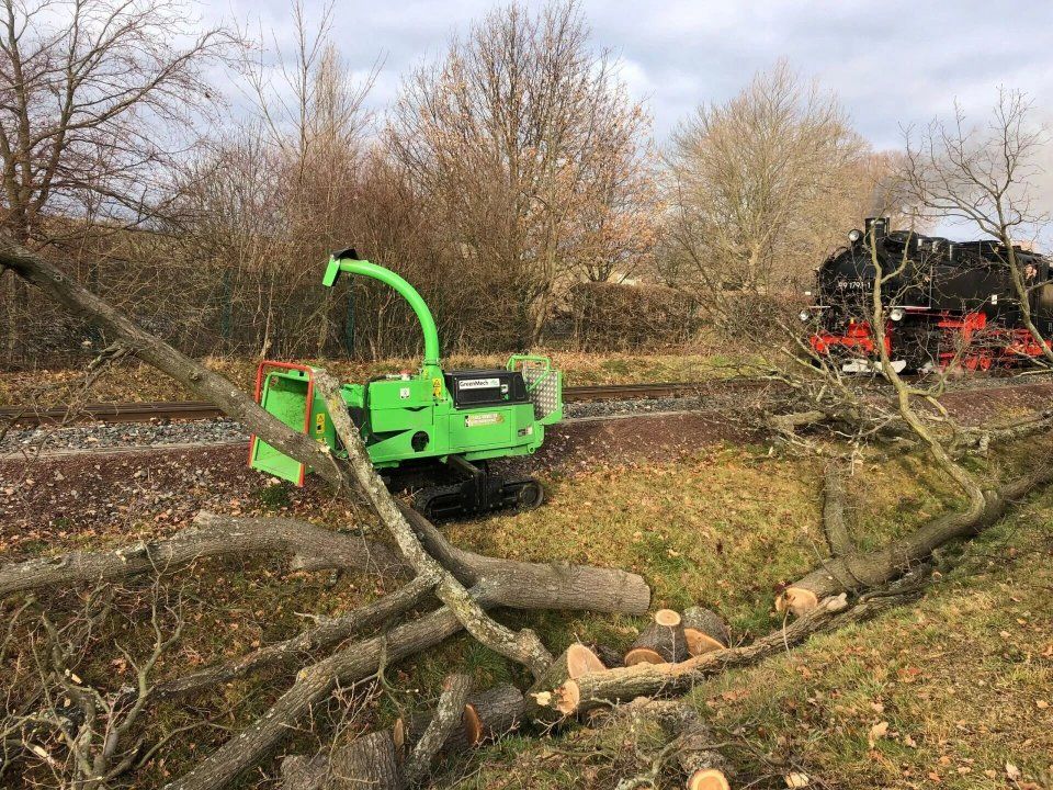 Forstmaschinen von Forstarbeiten und Maschinenservice im Wald