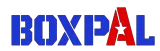 La palabra "BOXPAL" en letras may&uacute;sculas azules, con la letra "A" en rojo que tiene una estrella blanca en su interior.