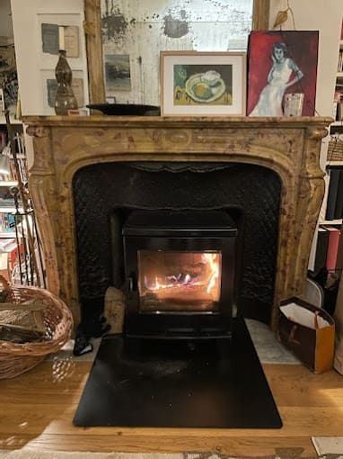 Insert posé dans une cheminée