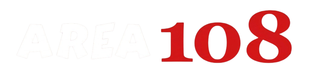 Texto &ldquo;ARMA&rdquo; en blanco con el n&uacute;mero &ldquo;108&rdquo; en rojo sobre fondo blanco.