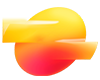 Logotipo circular abstracto de color amarillo, naranja y rosa con bandas horizontales superpuestas.