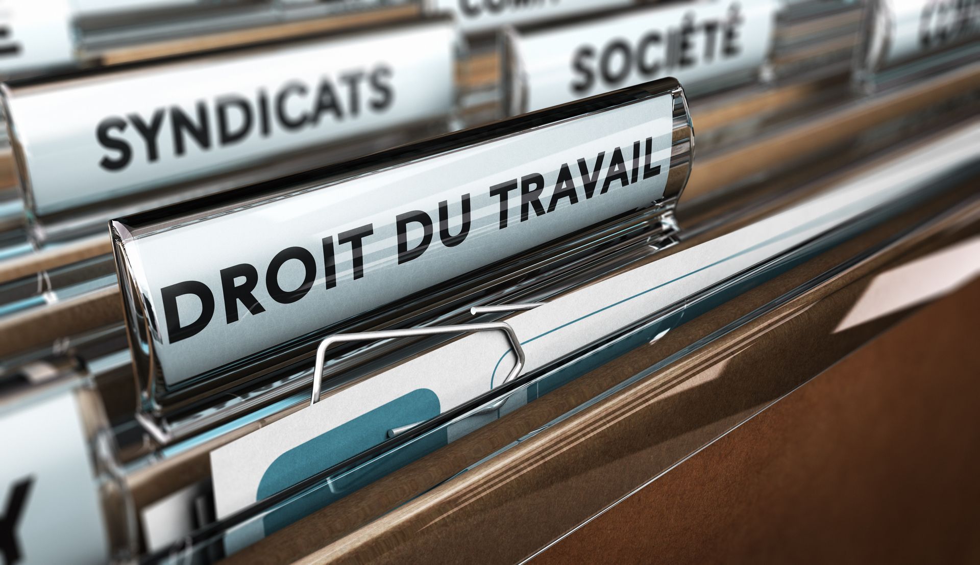 Photo d'un intercalaire droit du travail.