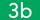 3b blanc sur fond vert vif.