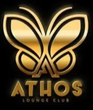 El logotipo del Athos Lounge Club tiene una mariposa.