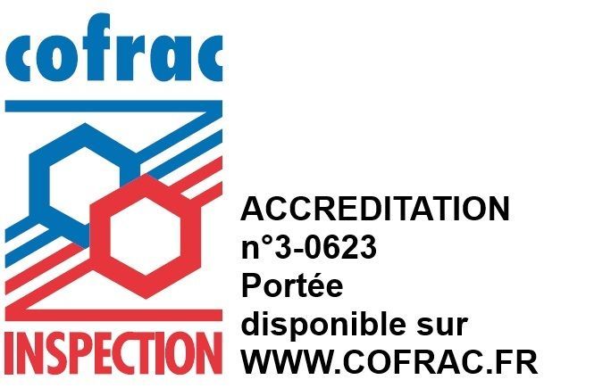 Logotype de cofrac, accréditation numéro 3-0623