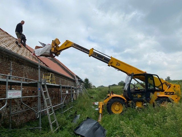 Nacelle orange pour travaux de rénovation