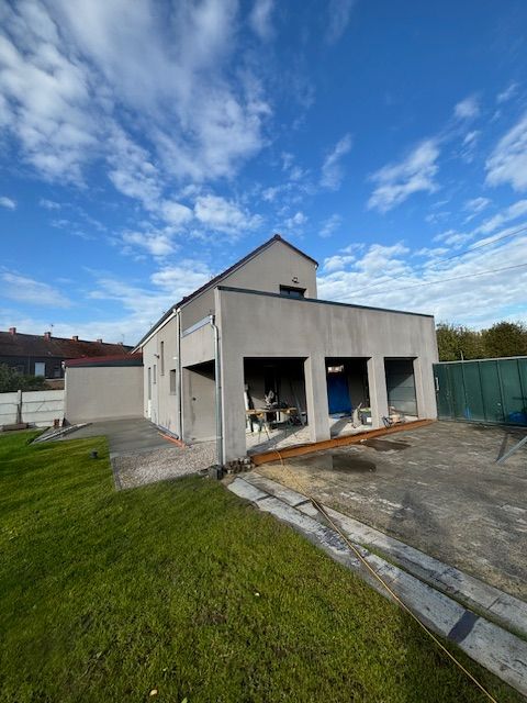 Extension de maison en construction