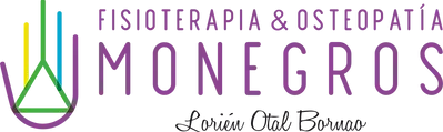 Un logotipo para una clínica de fisioterapia y osteopatía.