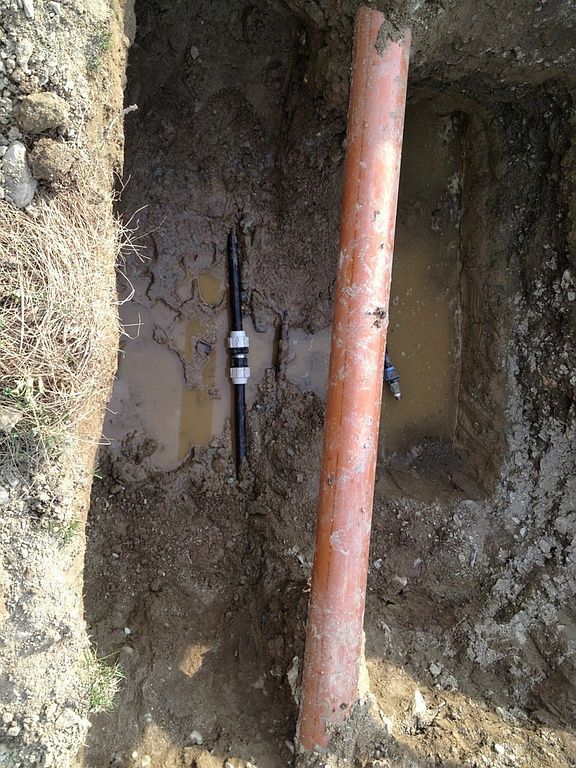 PE-Leitung repariert
