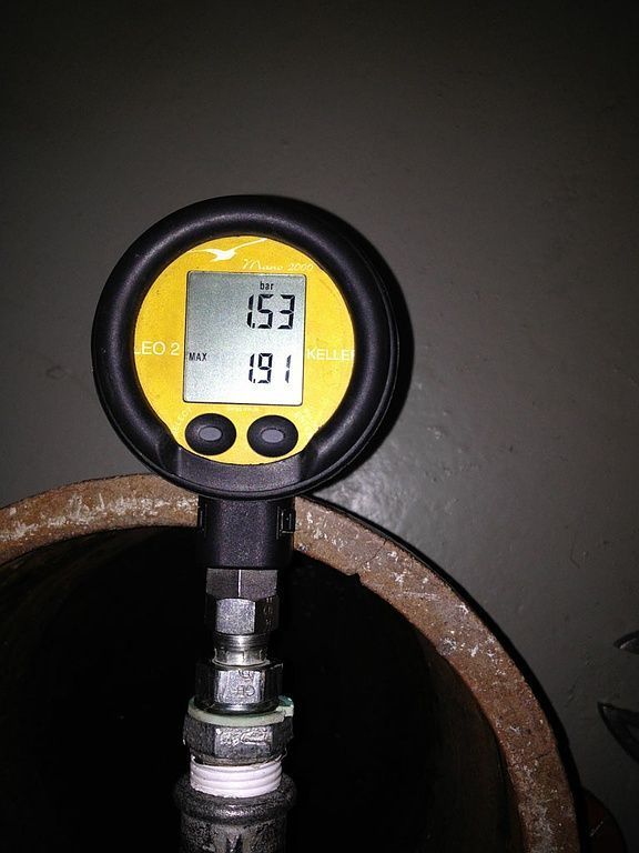 Leckortung mittels Druckmessung