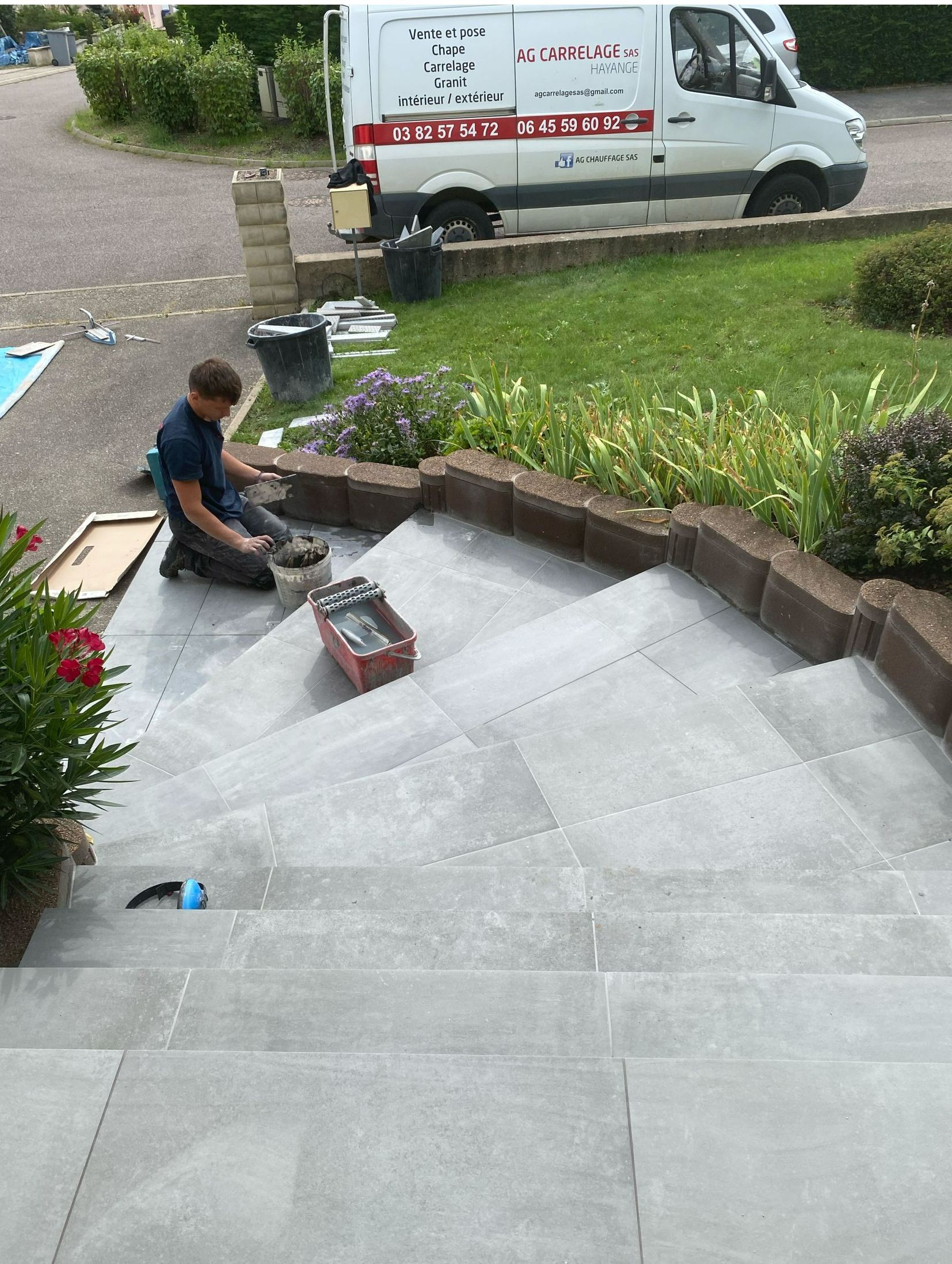 réalisation carrelage extérieur 2