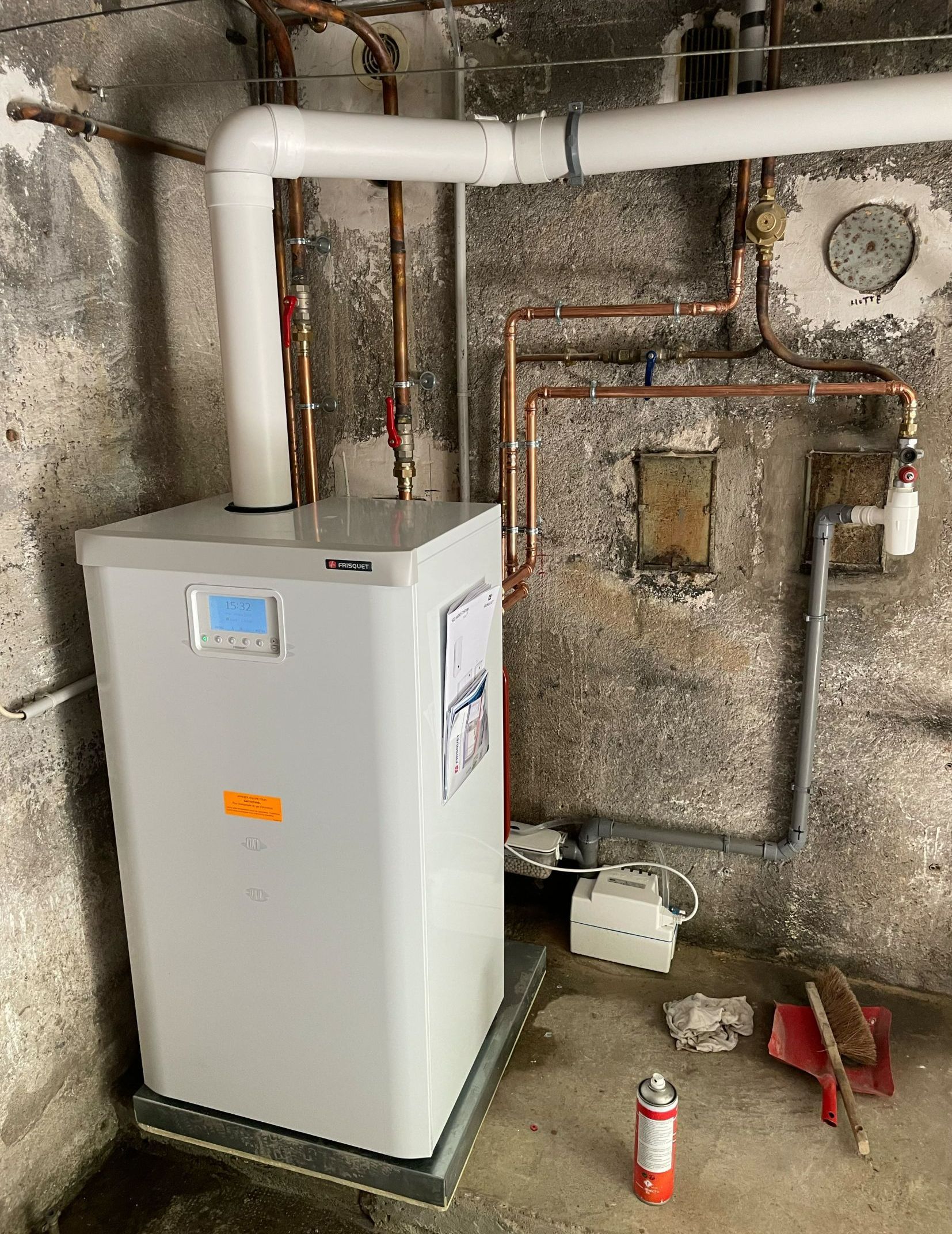 installation de chaudière