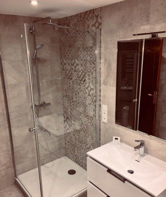 Douche lavabo après