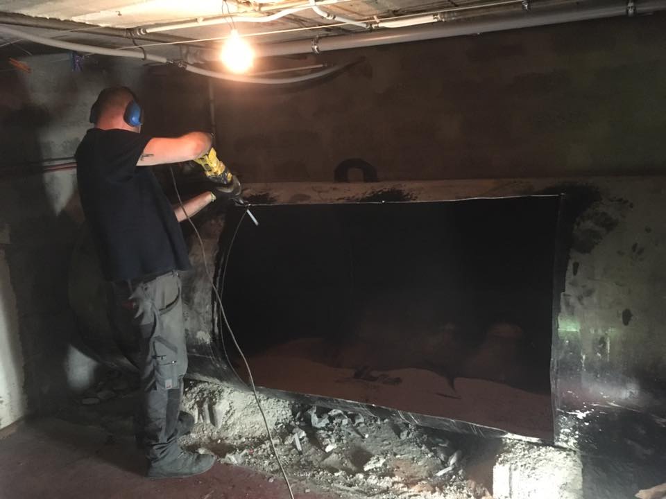 Travaux pour retirer une citerne de fioul