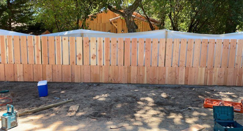 Palissade en bois pour délimiter l'extérieur