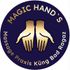 Das Logo von MAGIC HAND zeigt zwei stilisierte Hände und den Schriftzug „Massage Praxis Küng Bad Ragaz“