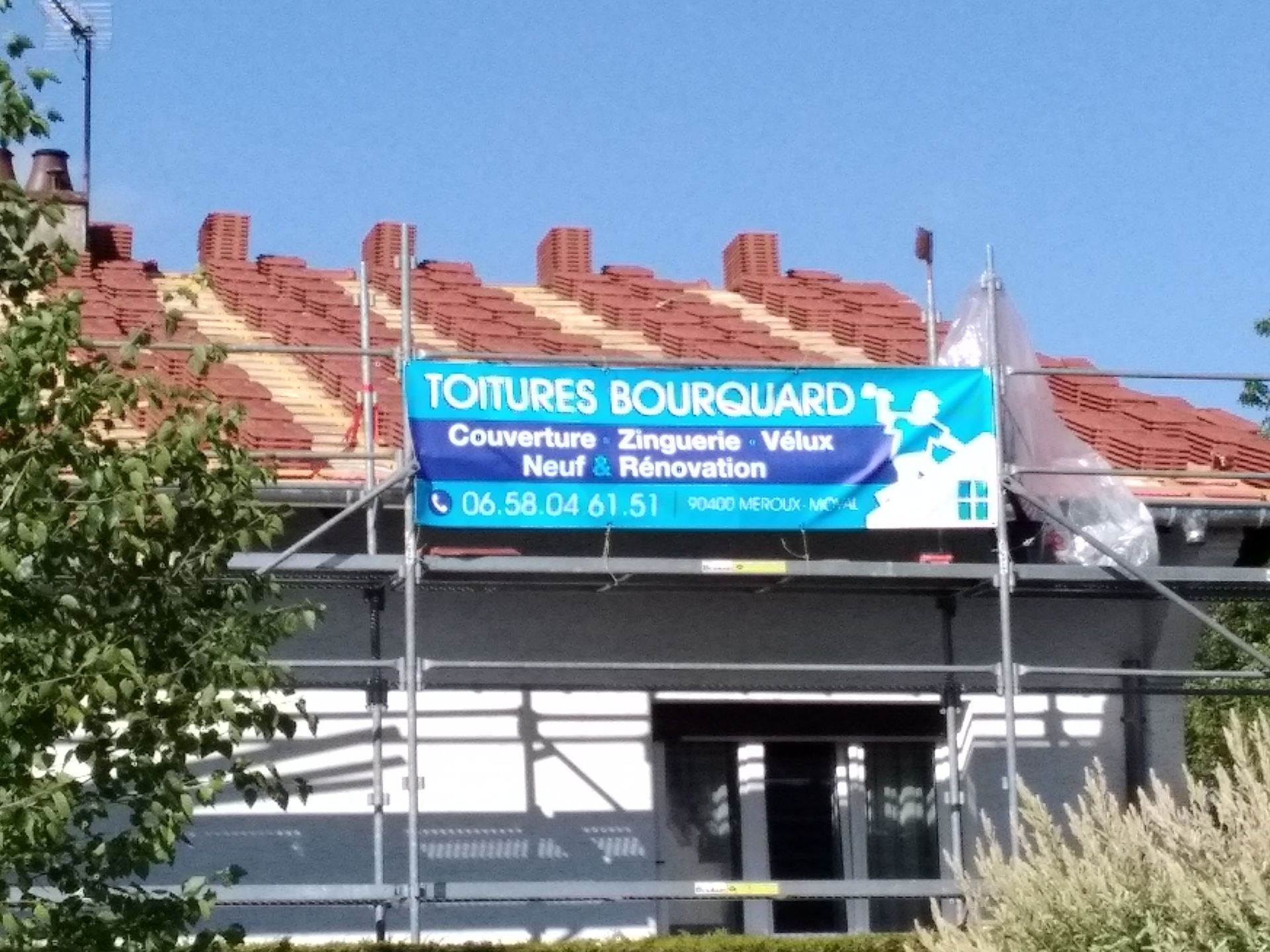 Toiture en construction.