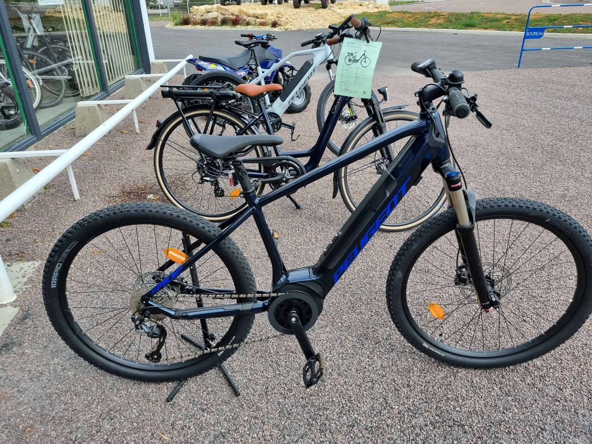 Rangée de vélos électriques