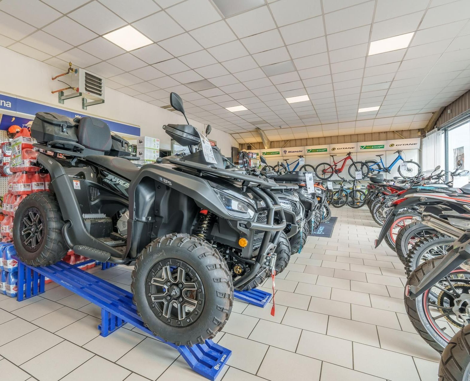 Rayon de quads du magasin