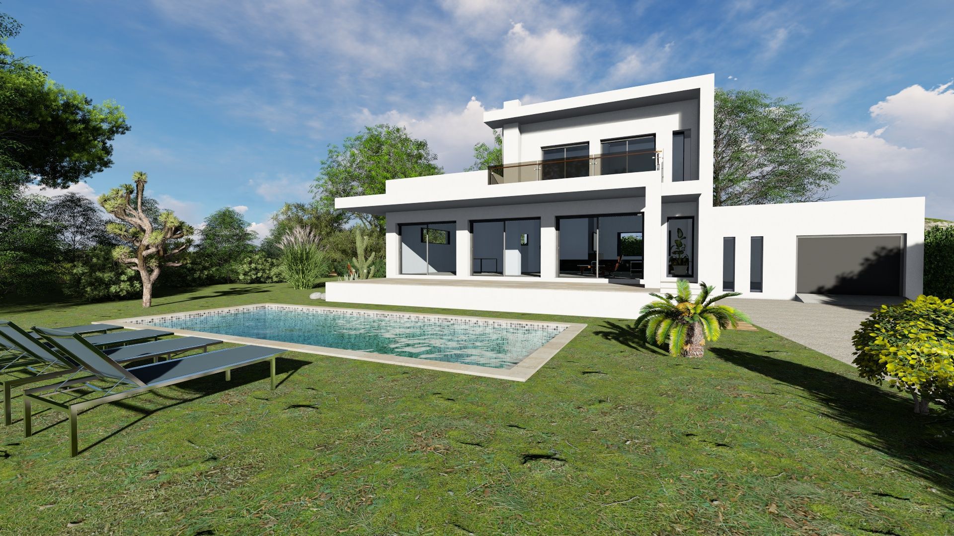 Plan maison avec piscine