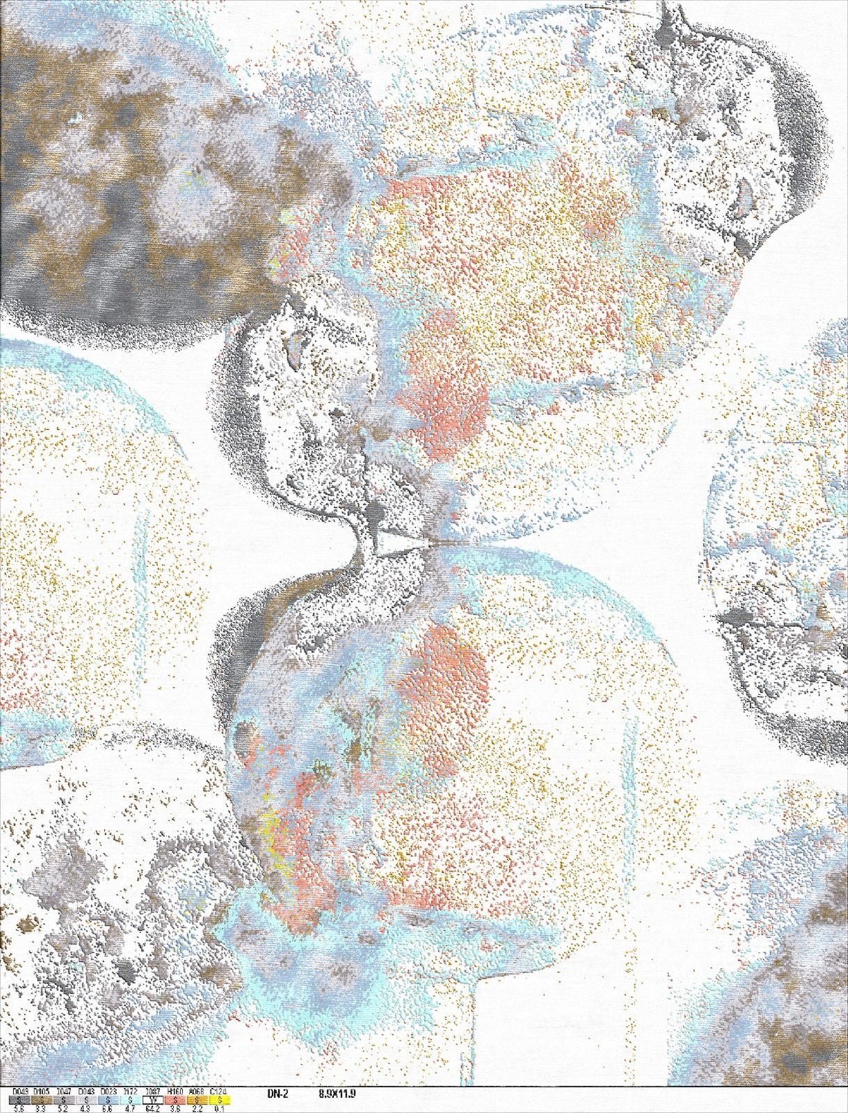 Heller Teppich mit Muster in grau und beige