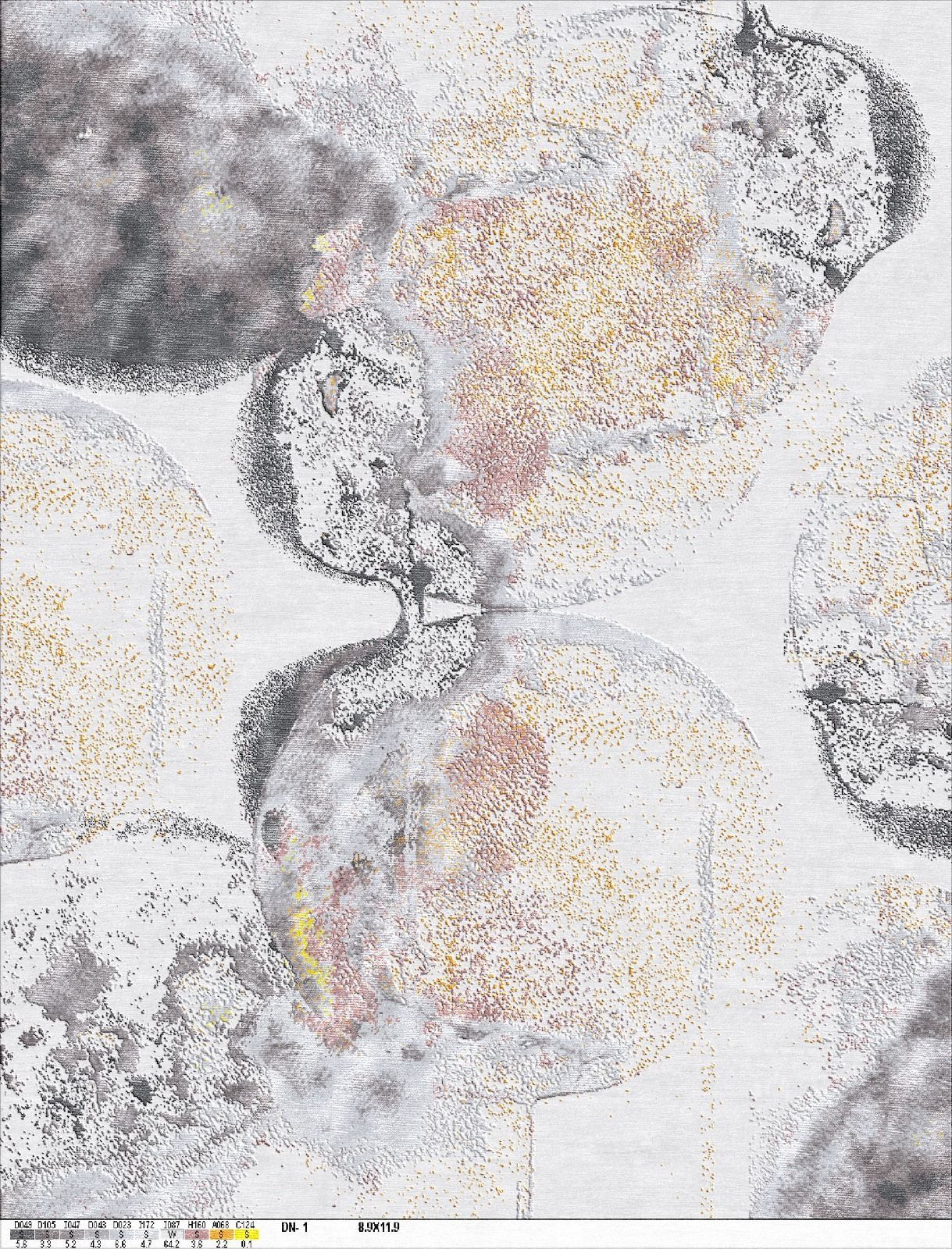 Heller Teppich mit Muster in grau und beige