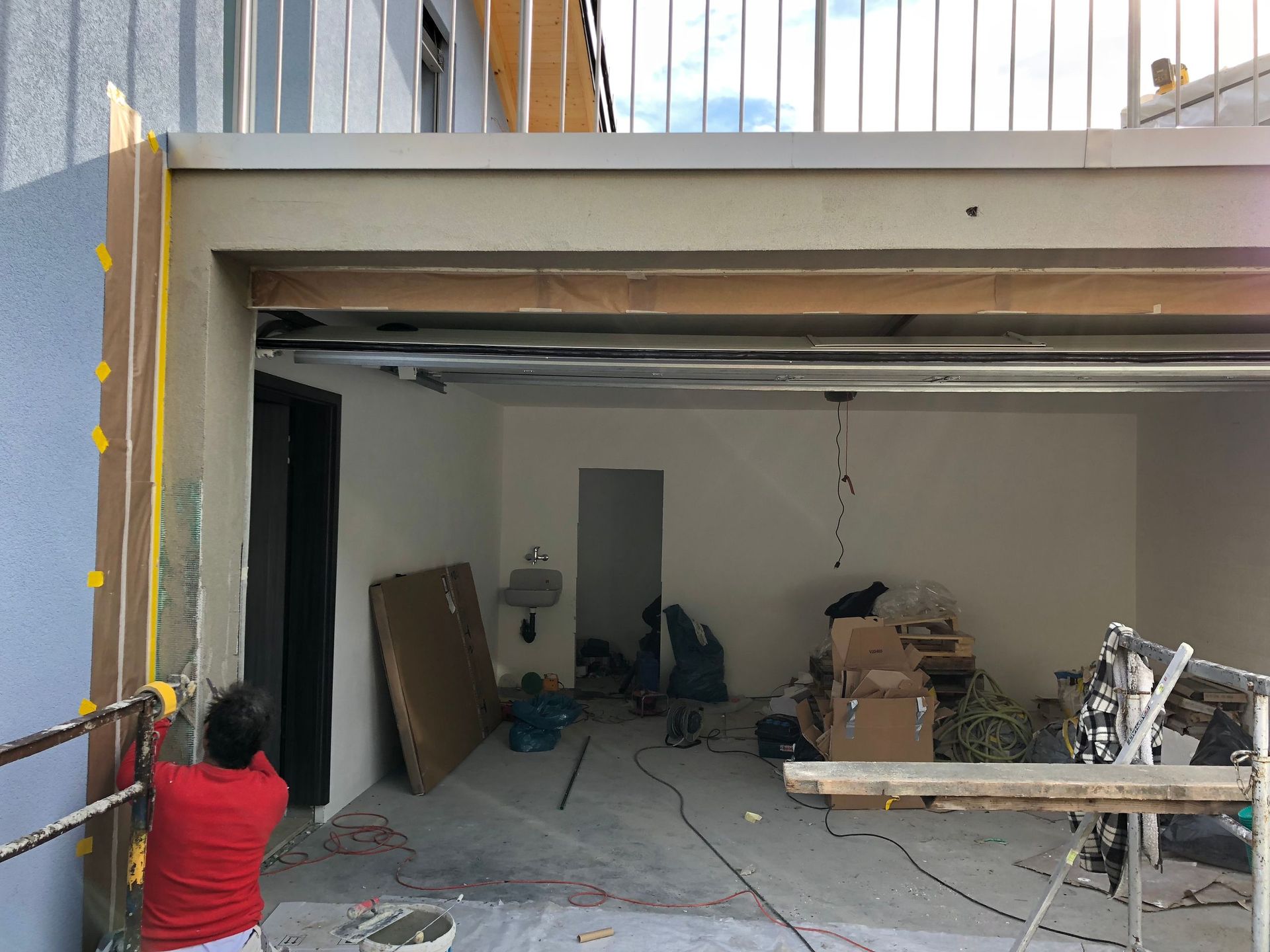 Protection avant crépissage